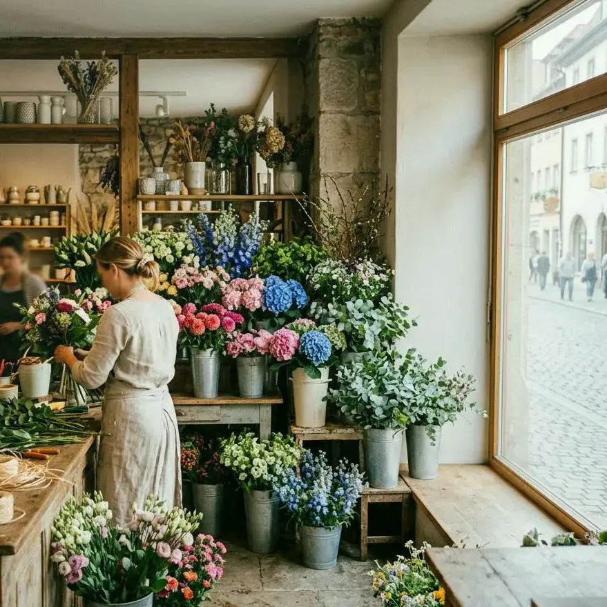 Wooden Shelf — florist in Hamburg