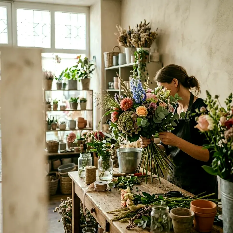 Wooden Shelf — florist in Hamburg
